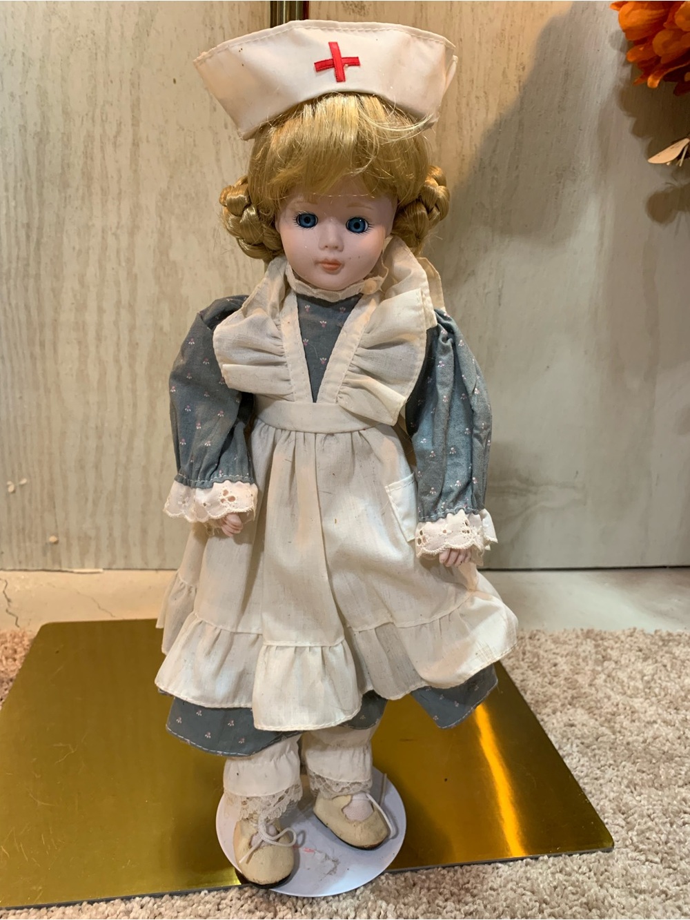 Vintage Nurse Porcelain Doll